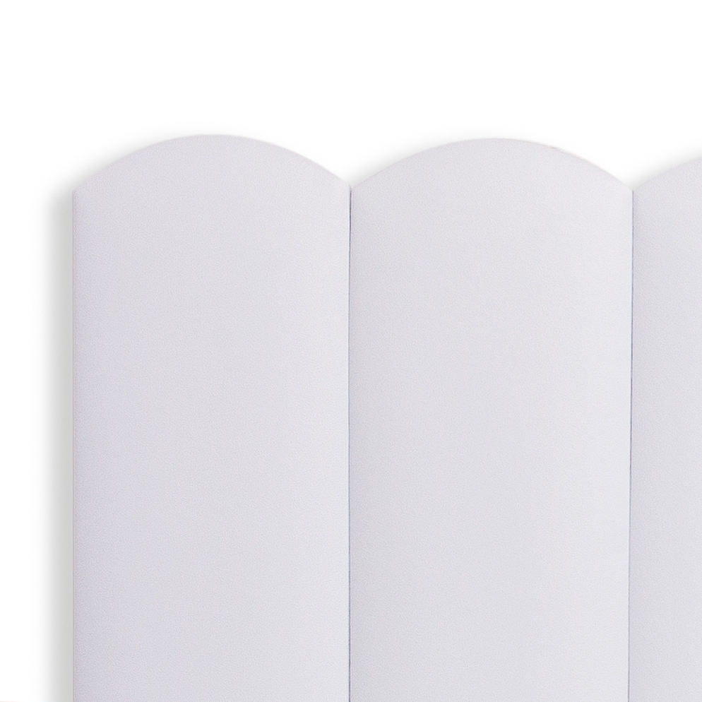 Cabeceira Casal Estofada Para Cama Box Kit 7 Placas Adesivas - Modelo Nuvem Courino Branco