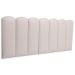 Cabeceira Casal Estofada Para Cama Box Kit 7 Placas Adesivas - Modelo Nuvem Courino Off White