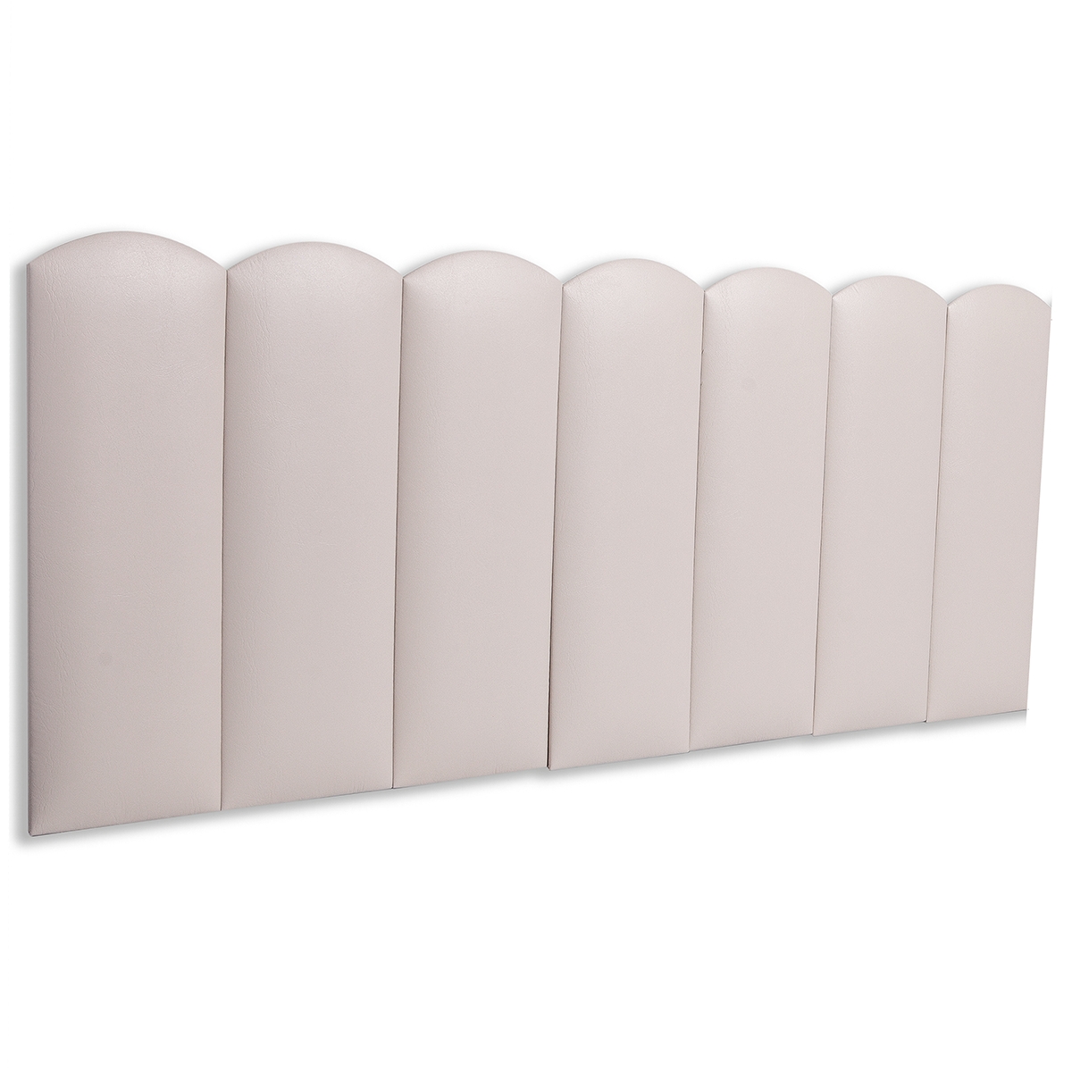 Cabeceira Casal Estofada Para Cama Box Kit 7 Placas Adesivas - Modelo Nuvem Courino Off White