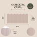 Cabeceira Casal Estofada Para Cama Box Kit 7 Placas Adesivas - Modelo Nuvem Courino Off White