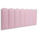 Cabeceira Casal Estofada Para Cama Box Kit 7 Placas Adesivas - Modelo Nuvem Courino Rosa