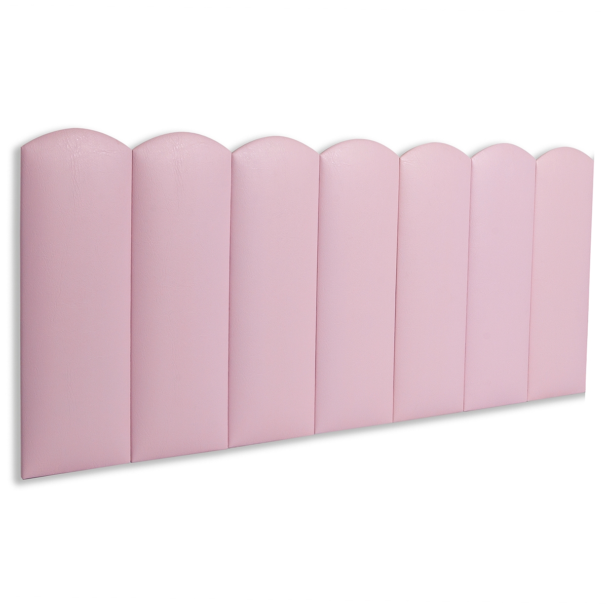 Cabeceira Casal Estofada Para Cama Box Kit 7 Placas Adesivas - Modelo Nuvem Courino Rosa