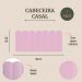 Cabeceira Casal Estofada Para Cama Box Kit 7 Placas Adesivas - Modelo Nuvem Courino Rosa