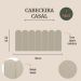 Cabeceira Casal Estofada Para Cama Box Kit 7 Placas Adesivas - Modelo Nuvem Linho Cru