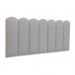 Cabeceira Casal Estofada Para Cama Box Kit 7 Placas Adesivas - Modelo Nuvem Linho Gelo