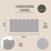 Cabeceira Casal Estofada Para Cama Box Kit 7 Placas Adesivas - Modelo Nuvem Linho Gelo
