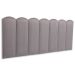 Cabeceira Casal Estofada Para Cama Box Kit 7 Placas Adesivas - Modelo Nuvem Suede Cinza