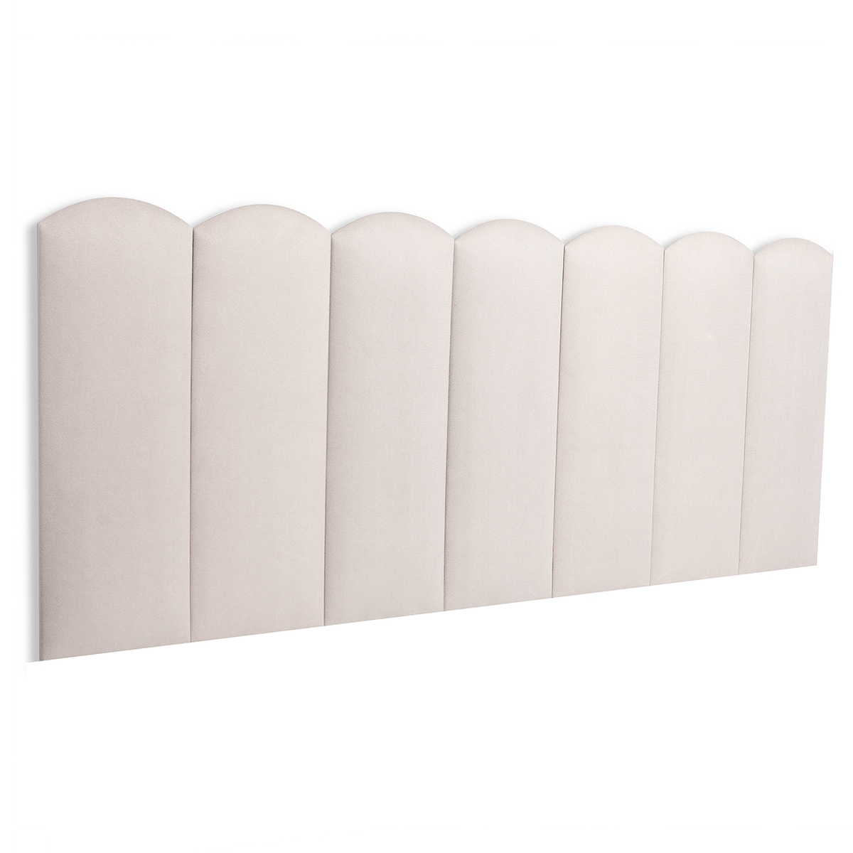Cabeceira Casal Estofada Para Cama Box Kit 7 Placas Adesivas - Modelo Nuvem Suede Off White
