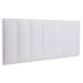 Cabeceira Casal Estofada Para Cama Box Kit 7 Placas Adesivas - Modelo Reta Courino Branco