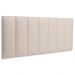Cabeceira Casal Estofada Para Cama Box Kit 7 Placas Adesivas - Modelo Reta Courino Off White