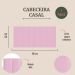 Cabeceira Casal Estofada Para Cama Box Kit 7 Placas Adesivas - Modelo Reta Courino Rosa