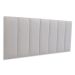Cabeceira Casal Estofada Para Cama Box Kit 7 Placas Adesivas - Modelo Reta Linho Gelo