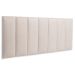 Cabeceira Casal Estofada Para Cama Box Kit 7 Placas Adesivas - Modelo Reta Suede Off White