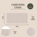 Cabeceira Casal Estofada Para Cama Box Kit 7 Placas Adesivas - Modelo Reta Suede Off White