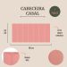 Cabeceira Casal Estofada Para Cama Box Kit 7 Placas Adesivas - Modelo Reta Veludo Rosê