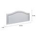 Cabeceira Casal Para Cama Box Curva 140x60 Courino Branco - Tachas Fumê