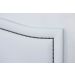 Cabeceira Casal Para Cama Box Curva 140x60 Courino Branco - Tachas Fumê