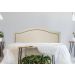 Cabeceira Casal Para Cama Box Curva 140x60 Courino Off White - Fumê