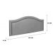 Cabeceira Casal Para Cama Box Curva 140x60 Suede Cinza - Tachas Fumê