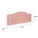 Cabeceira Casal Para Cama Box Curva 140x60 Veludo Rosê - Tachas Prata