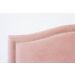 Cabeceira Casal Para Cama Box Curva 140x60 Veludo Rosê - Tachas Prata