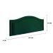 Cabeceira Casal Para Cama Box Curva 140x60 Veludo Verde - Tachas Fumê
