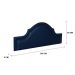 Cabeceira Casal Para Cama Box Provençal 140x60 Courino Azul - Tachas Fumê
