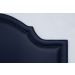 Cabeceira Casal Para Cama Box Provençal 140x60 Courino Azul - Tachas Fumê