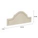 Cabeceira Casal Para Cama Box Provençal 140x60 Suede Off White - Tachas Prata