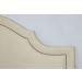 Cabeceira Casal Para Cama Box Provençal 140x60 Suede Off White - Tachas Prata