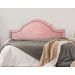 Cabeceira Casal Para Cama Box Provençal 140x60 Veludo Rosê - Tachas Fumê