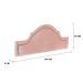 Cabeceira Casal Para Cama Box Provençal 140x60 Veludo Rosê - Tachas Fumê