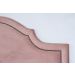 Cabeceira Casal Para Cama Box Provençal 140x60 Veludo Rosê - Tachas Fumê