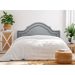 Cabeceira Casal Para Cama Box Provençal Dupla 140x60 Courino Cinza - Tachas Fumê