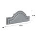 Cabeceira Casal Para Cama Box Provençal Dupla 140x60 Courino Cinza - Tachas Fumê
