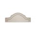 Cabeceira Casal Para Cama Box Provençal Dupla 140x60 Courino Off White - Tachas Fumê
