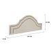 Cabeceira Casal Para Cama Box Provençal Dupla 140x60 Courino Off White - Tachas Fumê
