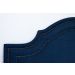 Cabeceira Casal Para Cama Box Provençal Dupla 140x60 Veludo Azul - Tachas Fumê