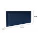 Cabeceira Casal Reta Luxo 140x60 Courino Azul - Tachas Fumê