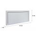 Cabeceira Casal Reta Luxo 140x60 Courino Branco - Tachas Fumê