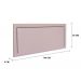 Cabeceira Casal Reta Luxo 140x60 Courino Rosa - Tachas Fumê