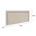 Cabeceira Casal Reta Luxo 140x60 Suede Off White - Tachas Fumê