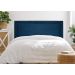 Cabeceira Casal Reta Luxo 140x60 Veludo Azul Marinho - Tachas Fumê