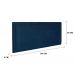 Cabeceira Casal Reta Luxo 140x60 Veludo Azul Marinho - Tachas Fumê