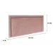 Cabeceira Casal Reta Luxo 140x60 Veludo Rosê  - Tachas Fumê