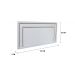 Cabeceira King Estofada Para Cama Box 193cm x 60cm Reta Luxo Dupla - Courino Branco com Tachas Fumê