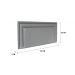 Cabeceira King Estofada Para Cama Box 193cm x 60cm Reta Luxo Dupla - Courino Cinza com Tachas Fumê