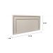 Cabeceira King Estofada Para Cama Box 193cm x 60cm Reta Luxo Dupla - Courino Off White com Tachas Fumê
