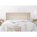 Cabeceira King Estofada Para Cama Box 193cm x 60cm Reta Luxo Dupla - Suede Off White com Tachas Prata