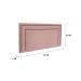 Cabeceira King Estofada Para Cama Box 193cm x 60cm Reta Luxo Dupla - Veludo Rosê com Tachas Fumê